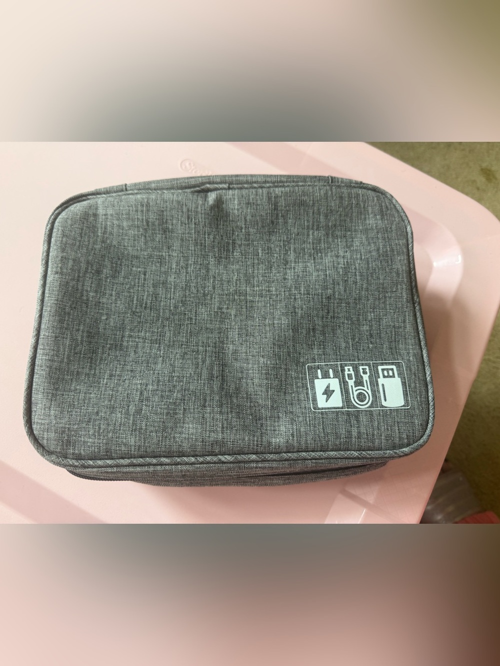Source Unknown Gray Travel Toiletry & Electronics Organizer
